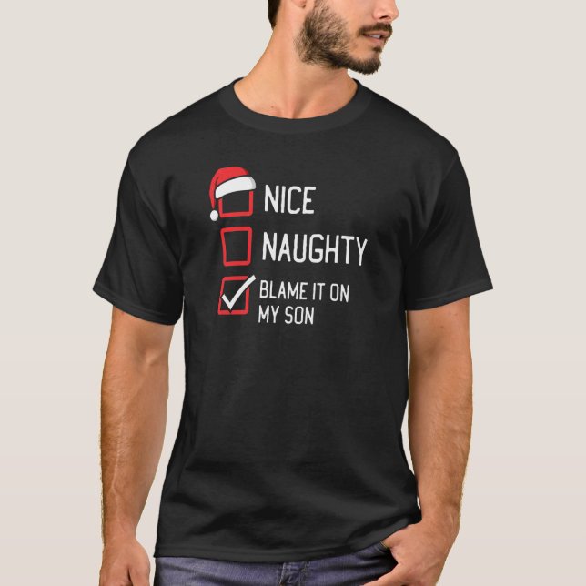 Camiseta Bonita Lista Ridícula Culpa A Mis Navidades (Anverso)