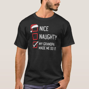 Camiseta Bonita lista traviesa que mi abuelo me hizo hacerl