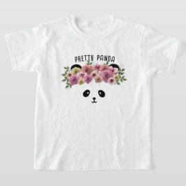 Camiseta Bonita Panda Floral Niña Camiseta Niños