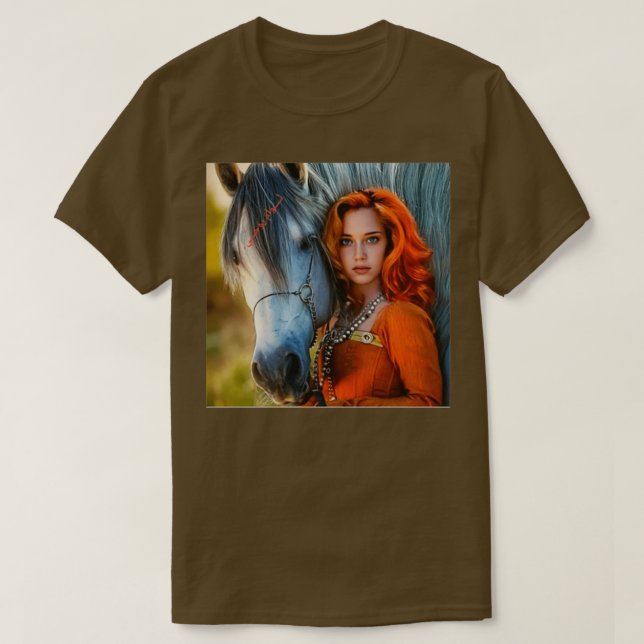 Camiseta bonita pelirroja 4 (Diseño del anverso)