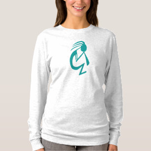 Camiseta Bonita pintura Verde azulada de Kokopelli