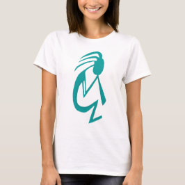 Camiseta Bonita pintura Verde azulada de Kokopelli