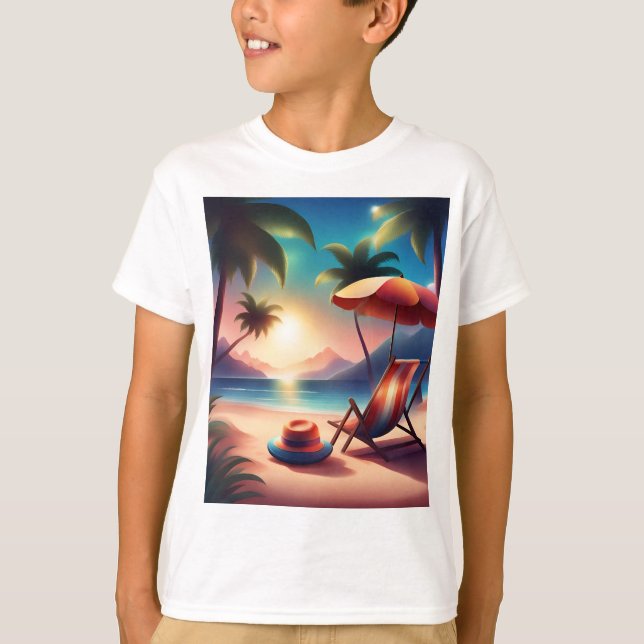 Camiseta bonita playa (Anverso)