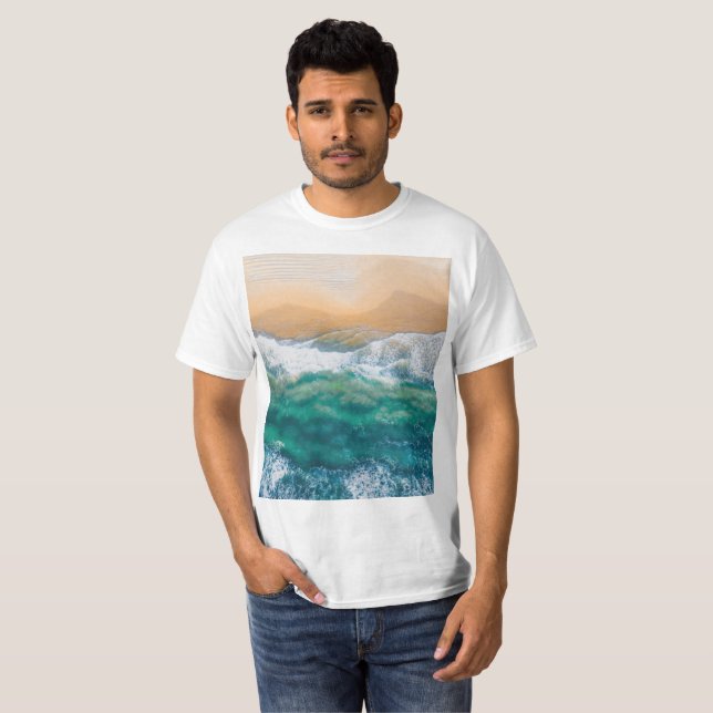 Camiseta Bonita playa de aguas cristalinas (Anverso completo)