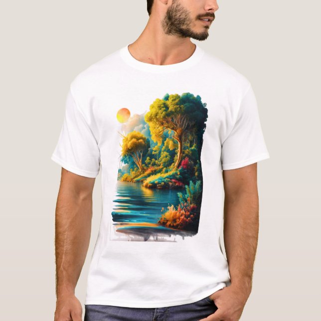 Camiseta Bonita puesta de sol (Anverso)
