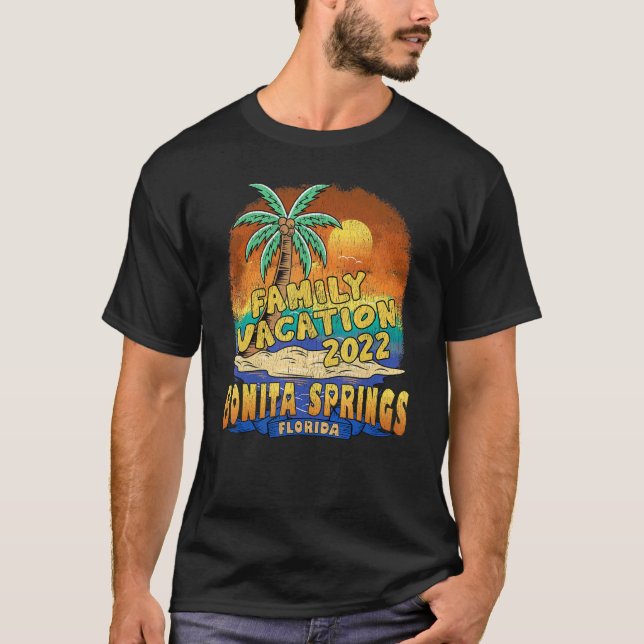 Camiseta Bonita Springs Florida Family Vacation 2022 Beach (Anverso)