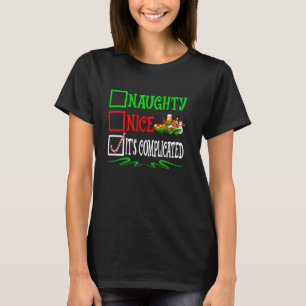 Camiseta Bonita traviesa lista de Navidades Santa Complicad