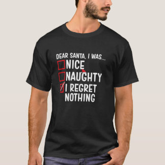 Camiseta Bonita traviesa me arrepiento de nada gracioso San