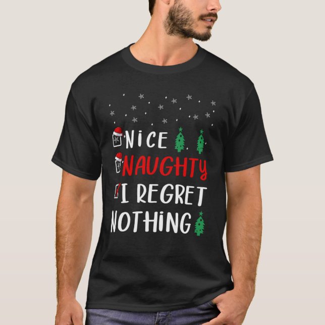 Camiseta Bonita traviesa, me arrepiento de nada Santa Navid (Anverso)