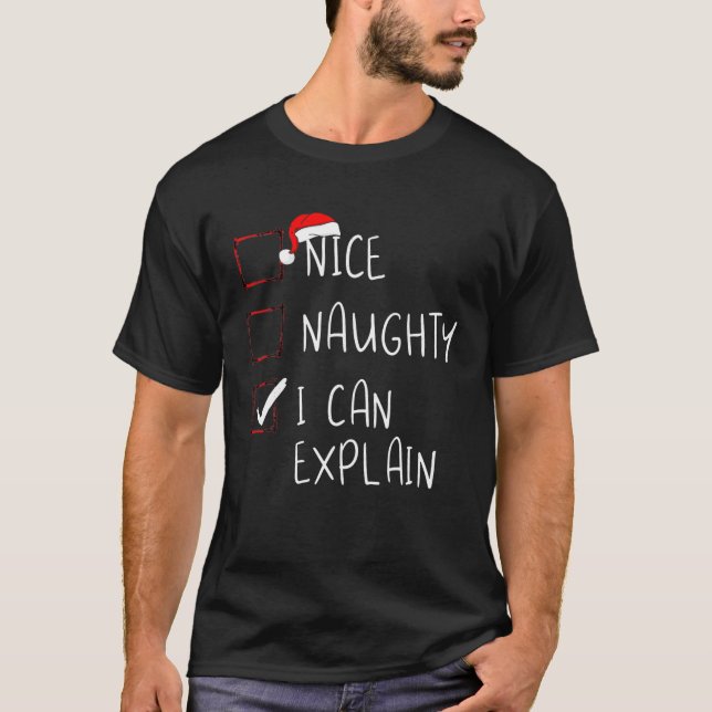 Camiseta Bonita traviesa que puedo explicar Navidades Lista (Anverso)