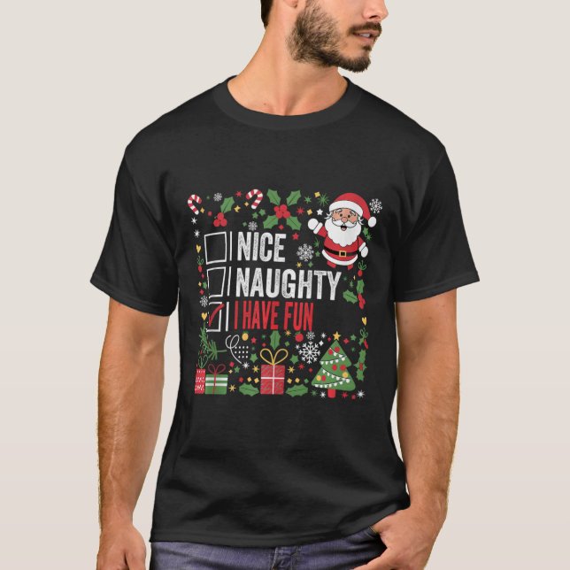 Camiseta Bonita traviesa, tengo divertidos Navidades divert (Anverso)