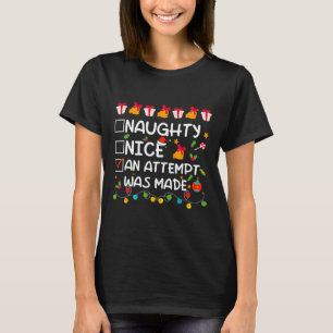 Camiseta Bonita traviesa, Un Intento Fue Hecho Navidades Gr