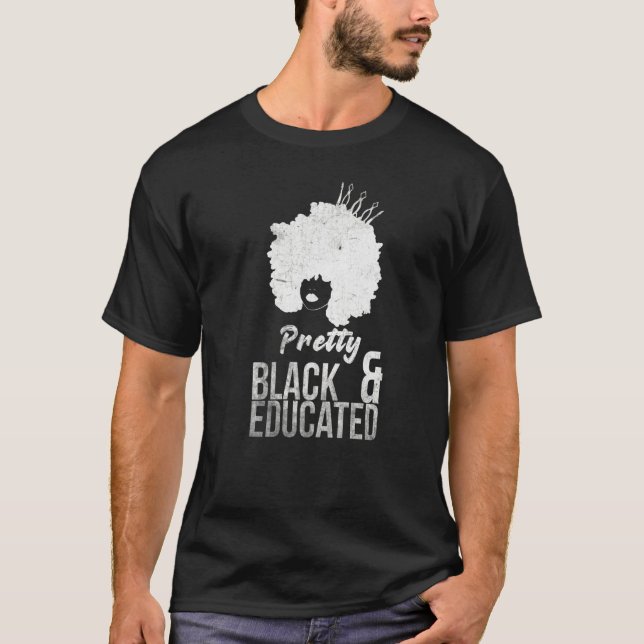 Camiseta Bonito Afro-Vintage Y Melanin B Educado (Anverso)