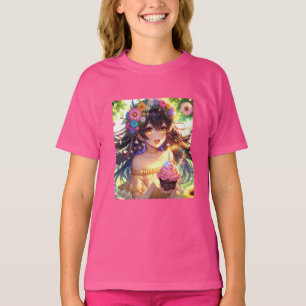 Camiseta Bonito Anime Chica Cumpleaños