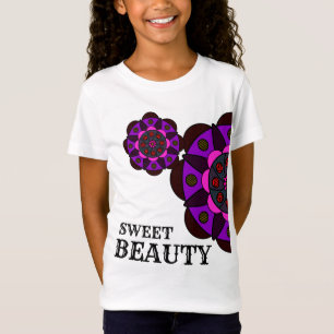 Camiseta Bonito Belleza Mandala Chica Rosa de flores