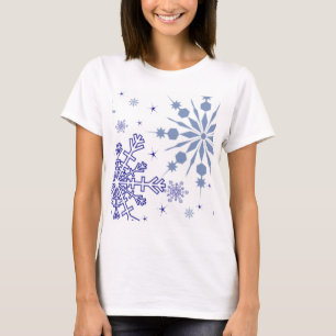 Camiseta Bonito Blue Snowflakes
