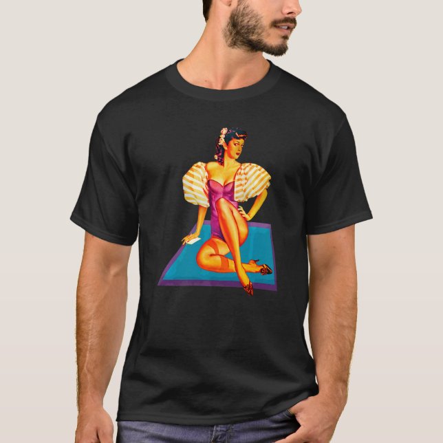 Camiseta Bonito Brunette Purple One Piece Classic American (Anverso)