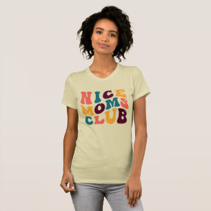 Camiseta Bonito club de mamás Groovy Retro Vibes de verano 