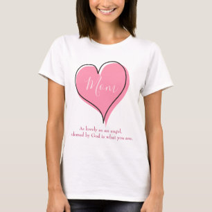 Camiseta Bonito Corazón rosado para mamá