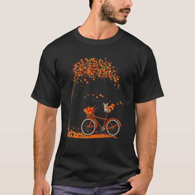 Camiseta Bonito Corgi En Caída Perro Montando Bicicleta Muj (Anverso)