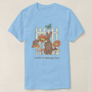 Camiseta Bonito Cottagecore Rabbit Mushrooms Personalizado