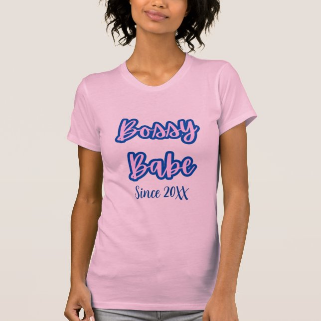 Camiseta Bonito cute azul bossy bebé desde 20XX (Anverso)