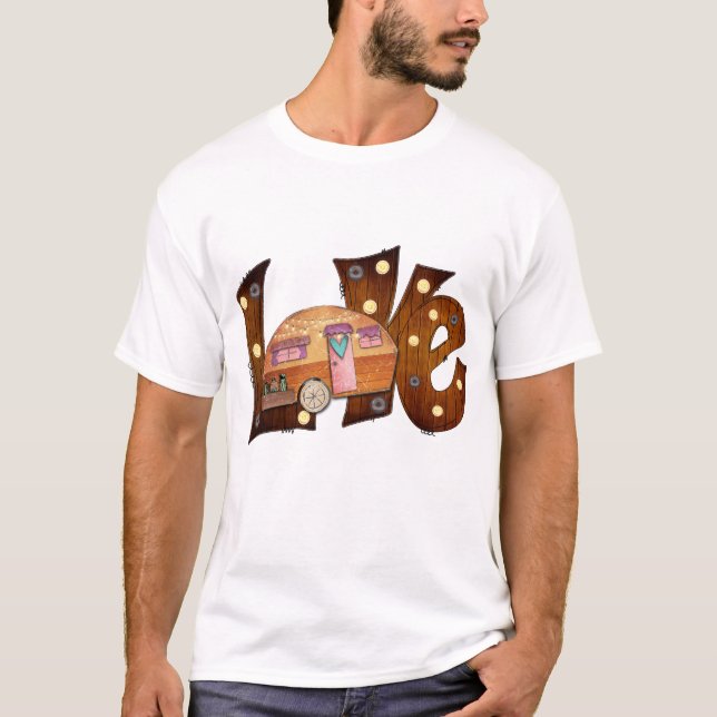 Camiseta Bonito de campamento de amor (Anverso)
