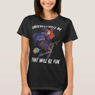 Camiseta Bonito de escobas de disfraces de Halloween mujere