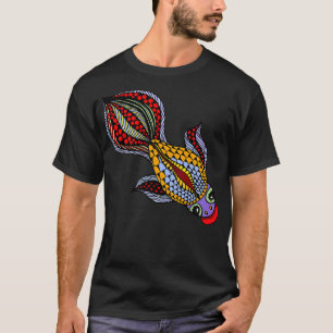 Camiseta bonito diseño de pez dorado