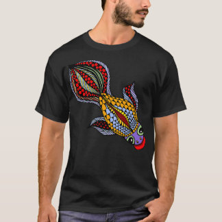 Camiseta bonito diseño de pez dorado