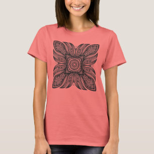 Camiseta Bonito Doodle cuadrado de decoración
