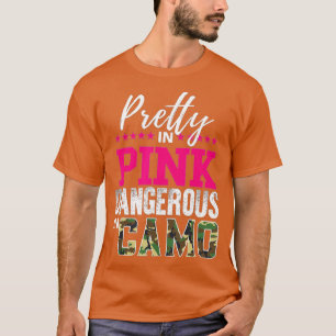 Camiseta Bonito En Peligroso Rosa En Chica De Caza De Camo 
