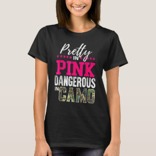 Camiseta Bonito En Pink D.anpeligroso En Chica De Caza De C