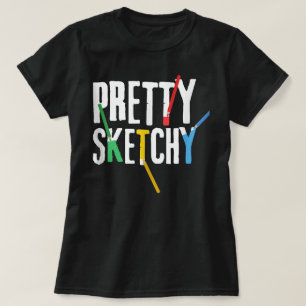 Camiseta Bonito Esbozo Amante Del Arte Divertido Y Profesor