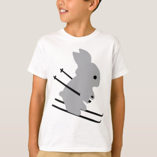 Camiseta bonito esquí de nieve en conejo de esquí