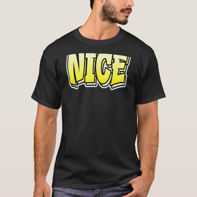 Camiseta Bonito estilo de graffiti que dice buenos Navidade (Anverso)