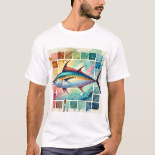 Camiseta Bonito fish in watercolor 100724AREF110 - Watercol