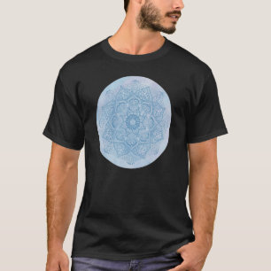 Camiseta Bonito Flor azul célebre Zen Boho Lotus M