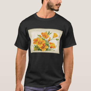 Camiseta Bonito Flores Amarillas Vintage