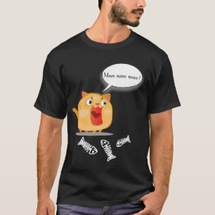 Camiseta Bonito gato divertido y tonto gordo