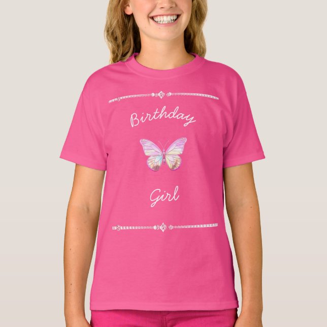 Camiseta Bonito Holo Diamond Butterfly BirthdayT-Shirt (Anverso)