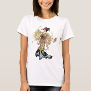 Camiseta Bonito japonés Geisha Flor Hadas de hadas Vintage