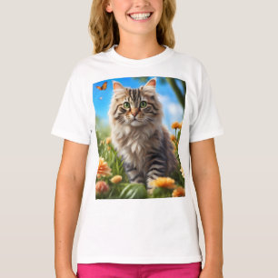 Camiseta Bonito jardín de gatos