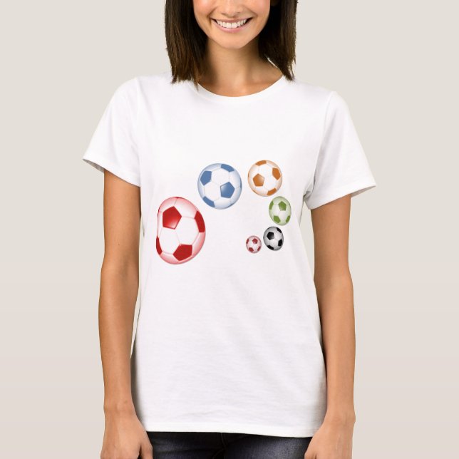 Camiseta Bonito juego de pelotas de fútbol (Anverso)