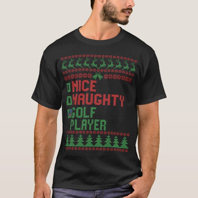 Camiseta Bonito jugador de golf gracioso Navidades a juego (Anverso)
