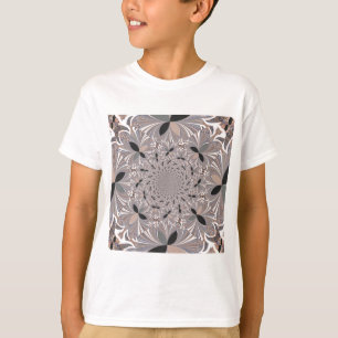 Camiseta Bonito kaleidoscopio gris de ceniza sin fisuras