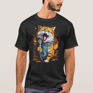 Camiseta Bonito Karaoke con micrófono para cantante y canci