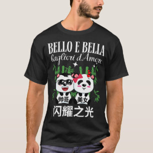 Camiseta Bonito Kawaii Panda Chino Italiano La