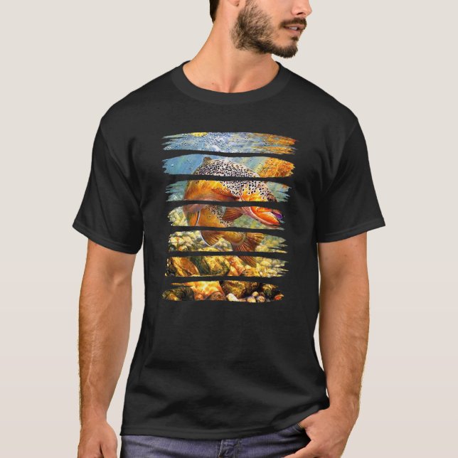 Camiseta Bonito latido de pesca de peces (Anverso)