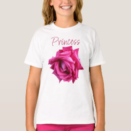 Camiseta Bonito lindo rosa rosa rosa floral giratoria Princ